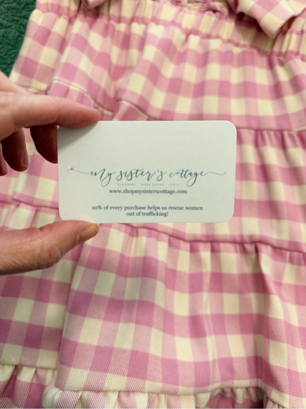 Day Dream Pink Gingham Ruffle Mini Dress - Picture 4 of 6